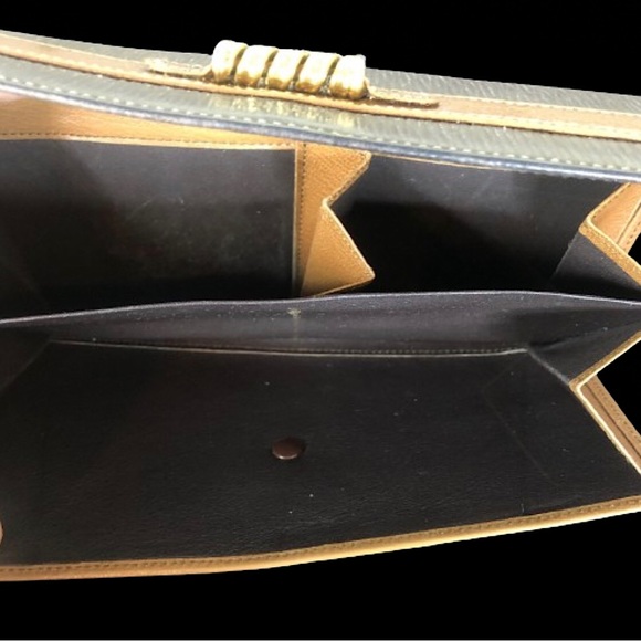 LOEWE Wallet Two Tone Trifold Leather Clutch Made In Spain - Picture 7 of 16